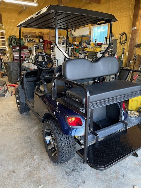 INSTOCK 1/6/26 2021 E-Z-GO TXT 48V S4 DARK BLUE BODY REFURBISHED NEW TROJAN BATTERIES W/WARRANTY HAS TURN SIGNALS - Image 2