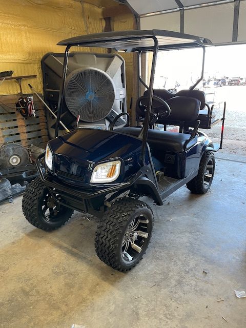 INSTOCK 1/6/26 2021 E-Z-GO TXT 48V S4 DARK BLUE BODY REFURBISHED NEW TROJAN BATTERIES W/WARRANTY HAS TURN SIGNALS