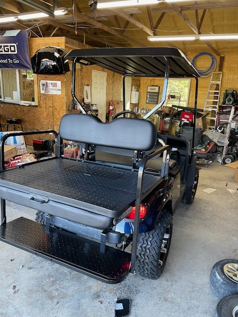 INSTOCK 1/6/26 2021 E-Z-GO TXT 48V S4 DARK BLUE BODY REFURBISHED NEW TROJAN BATTERIES W/WARRANTY HAS TURN SIGNALS - Image 3