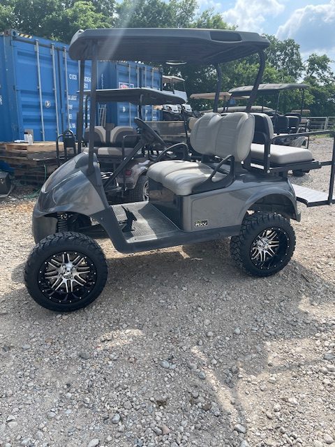 INSTOCK 4/18/2026 2020 E-Z-GO GRAY LIFTED RXV ELITE FACTORY LITHIUM CART LIFTED 4 PASS W/ BATTERY WARRANTY TILL SUMMER 2028