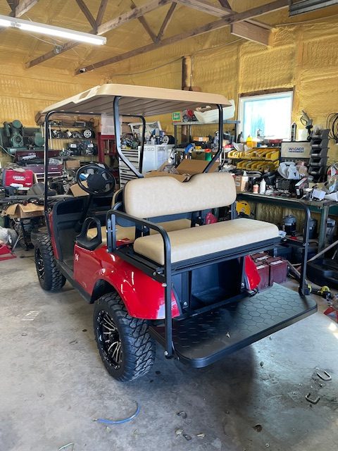 INSTOCK 5/11/26 2021 RED EZGO LIFTED 4" W/ 23" TIRES TXT 48V EZGO TXT 48V S4 BODY W/ LIGHTS, NEW BATTERIES W/ 12 MONTH WARRANTY - Image 4