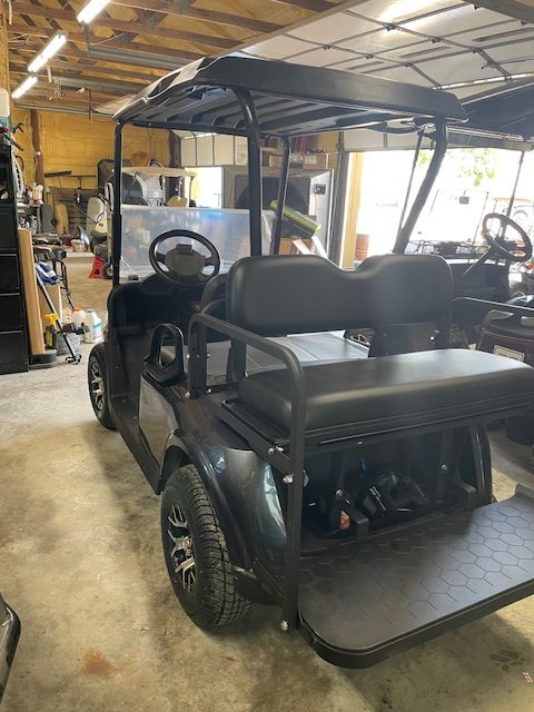 INSTOCK 5/4/2026 2020 E-Z-GO STEEL BLUE RXV ELITE 4 PASS. FACTORY LITHIUM BATTERY WARRANTY TILL MID 2028 ALL NEW BODY,SEATS, LIGHTS ECT. - Image 3