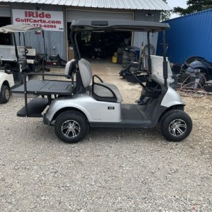 INSTOCK 5/15/26 EXTRA CLEAN SILVER 2023 EZGO RXV ELITES 4SEATER, LIGHTS, NEW MAG 10″ WHEELS & LARGER TIRES WITH FACTORY SAMSUNG LITHIUM BATTERY / 5 YEAR FACT WARRANTY GOOD TILL SUMMER 2031