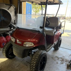 2021 EZGO RXV ELITE INFERNO RED FACTORY LITHIUM BATTERY , BATTERY WARRANTY GOOD TILL 2029 NEW LIFT KIT/TIRES/WHEELS, NEW REAR BODY, NEW EZGO STEERING GEARBOX , REAR SEAT & LED LIGHTS