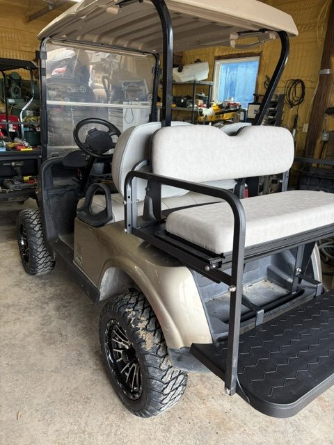 2021 instock 7/15/2026 EZGO ALMOND COLORED RXV ELITE LITHIUM LIFTED 4 PASS. CART W/ FACTORY LITHIUM BATTERY WARRANTY GOOD TILL SUMMER 2029 - Image 2
