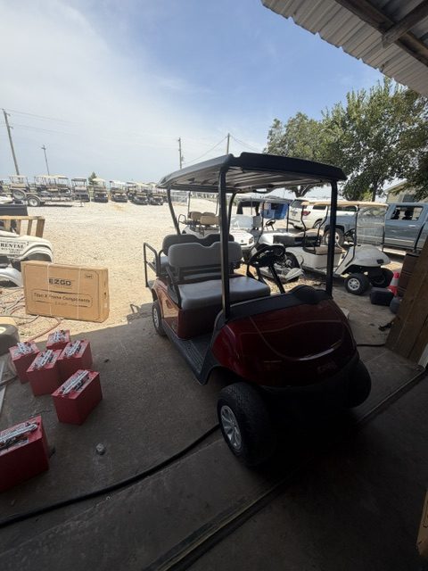 INSTOCK 8/19/26 RED 2021 RXV ELITE FACTORY LITHIUM BATTERY W/ 3 YEAR WARRANTY LEFT ON BATTERY , NEW REAR FLIPSEAT FROM EZGO. - Image 3