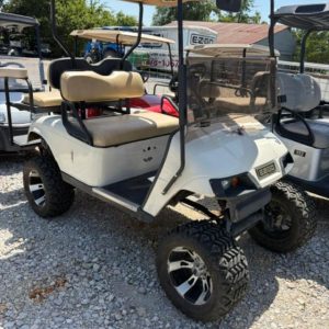 instock 8/14/26 2026 WHITE LIFTED 2007 EZGO PDS 36V GOLF CART NEW US BATTERIES, IT HAS FUNCTIONING LIGHTS & BATTERY GAUGE . RUNS/ DRIVES AS IT SHOULD !