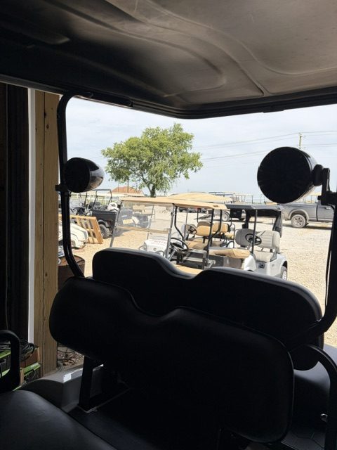 JUST FINISHED 8/21/26 WHITE 2015 CUSTOM FACTORY 6 SEATER ALL NEW BODY, TRIM, BRUSHGUARD, SEATS, MARINE STEREO W/LIGHTED KICKER SPEAKERS, 4" EZGO AXLE LIFT KIT, LIGHTS, 23" TERRAIN TIRES 8/ 6 VOLTS FOR LONGER RUN TIMES ONLY ON FACTORY 6 SEATERS - Image 5